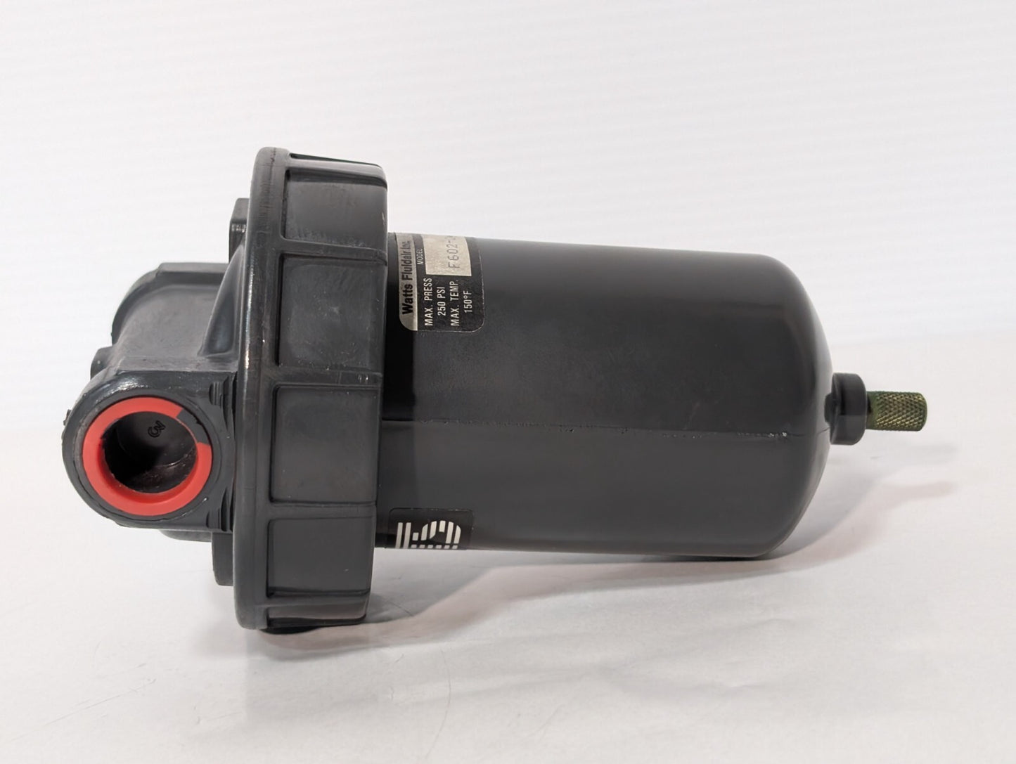 Watts Fluidair F602-034WJ M5 Pneumatic Filter, 250psi, 150º F Max Temp, 1/2"