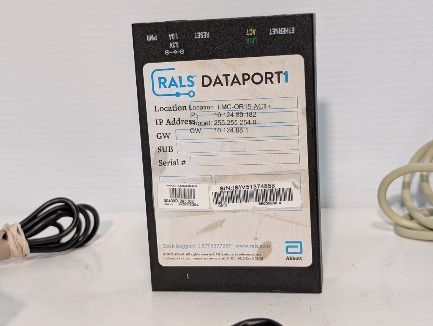 Abbott RALS Dataport 1 POCT Device Server, Ethernet, Power Adapter, Peripherals