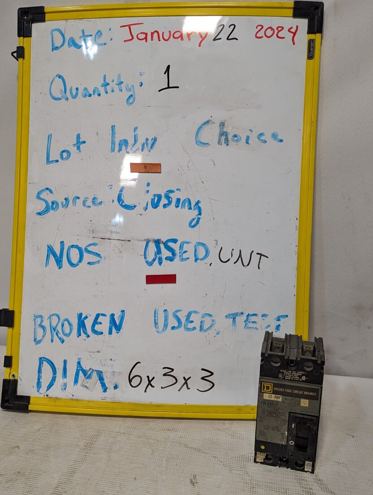 Square D FAL24015 2-Pole Molded Case Circuit Breaker, 15A, 480VAC, 250VDC