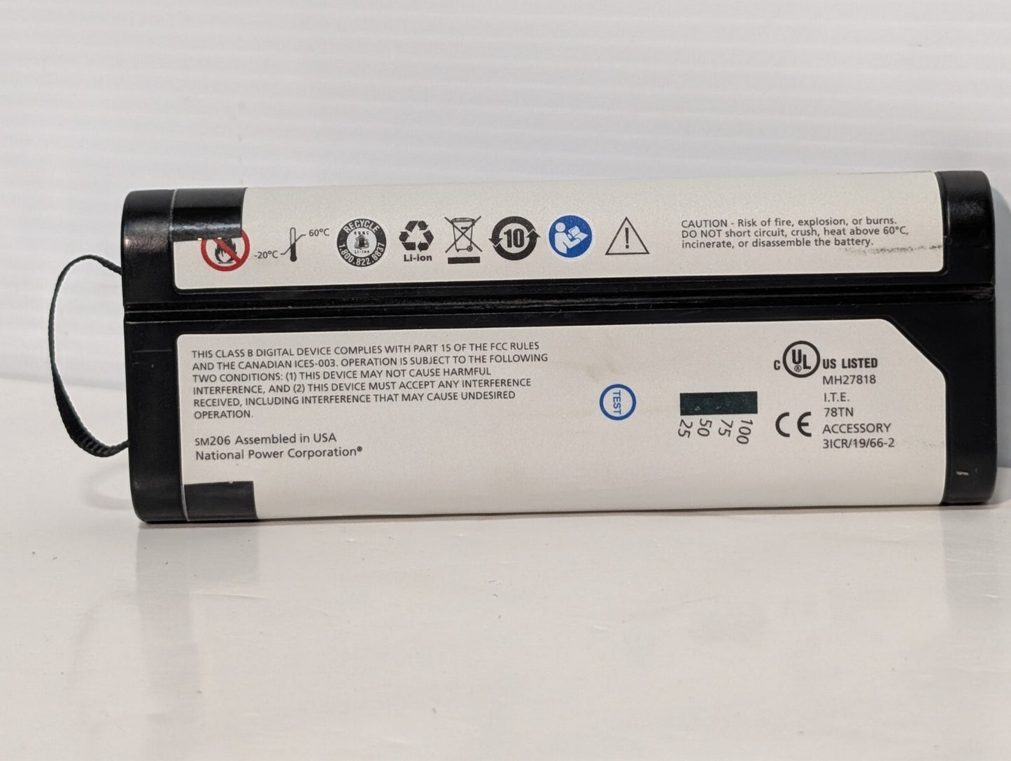 Verathon 0400-0126 11.1V 51Wh Rechargeable Battery for SM-206 0400-0126