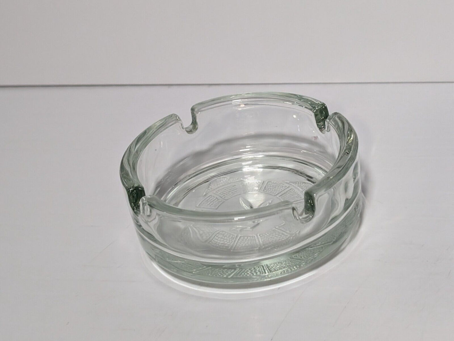Vintage Playboy Club Clear Glass Bunny Logo Ashtray