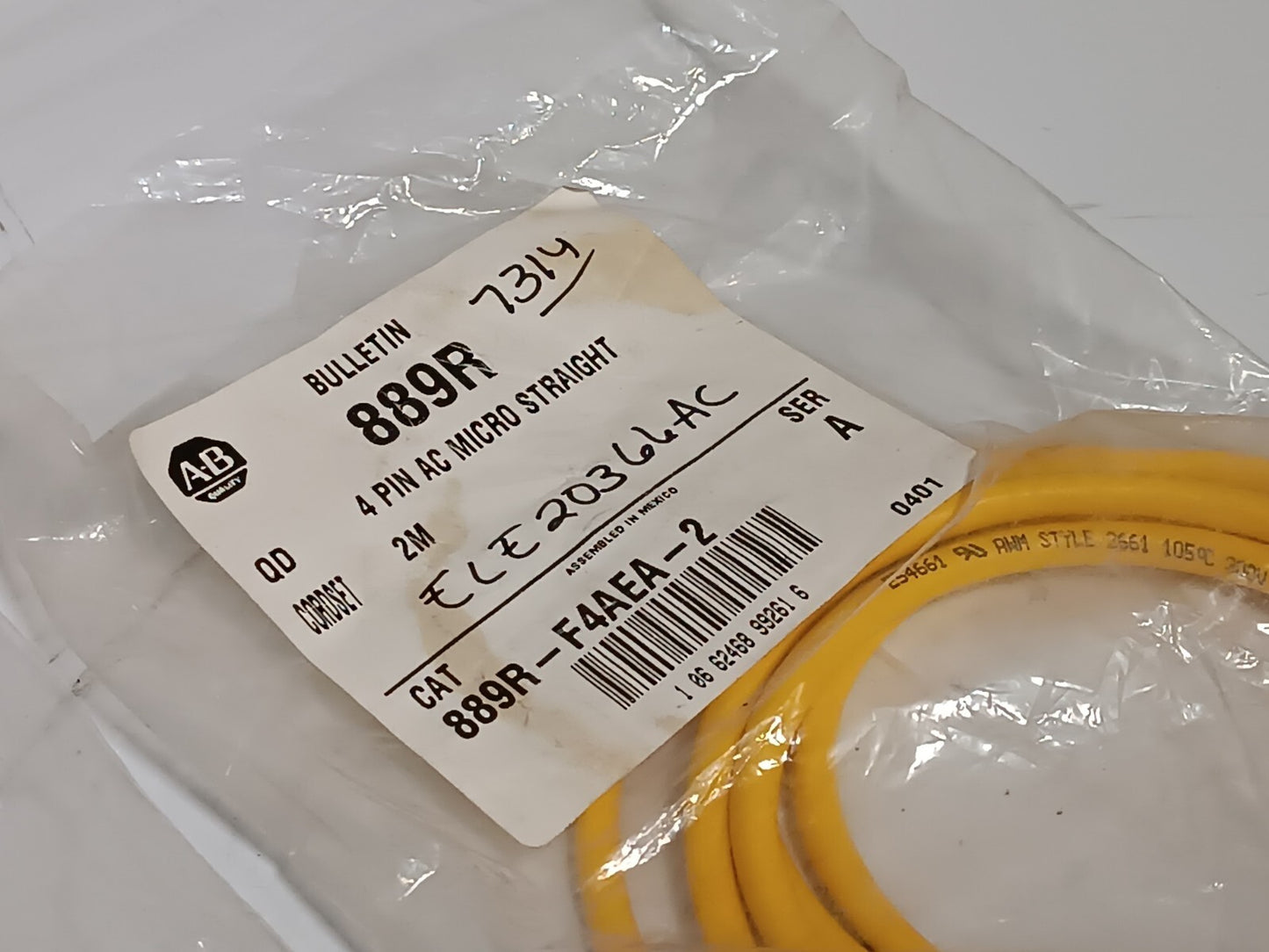 ALLEN BRADLEY 889R-F4AEA-2 SERIES A CABLE, 4 PIN MICRO STRAIGHT