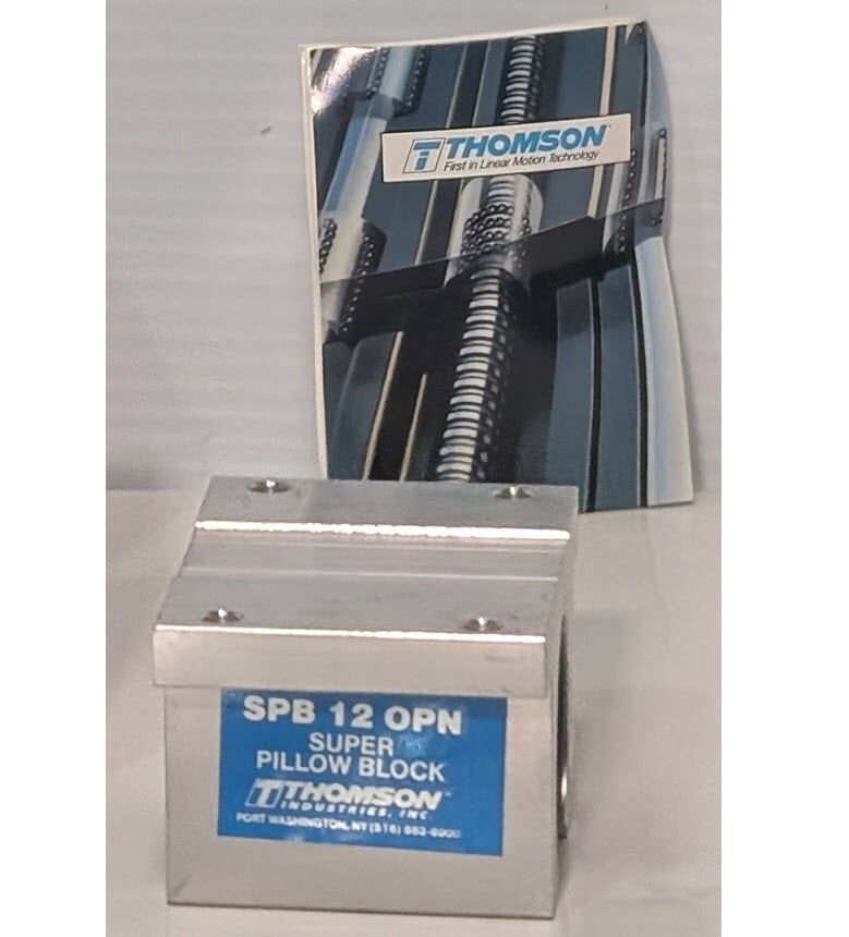 Thomson SPB 12 OPN Linear Pillow Block Bearing: Self-Aligning, Open Housing