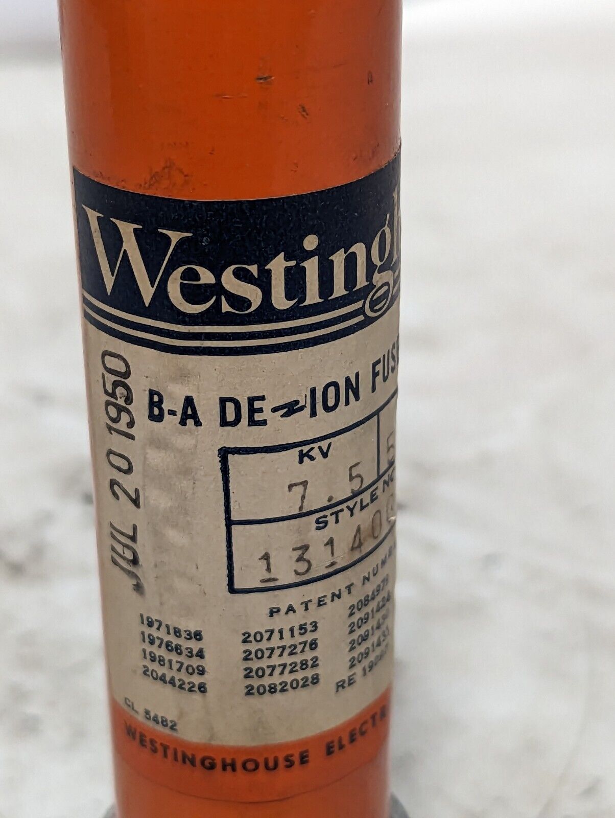 Westinghouse BA-200 1314009A 50E Power Fuse Refill, New OldStock