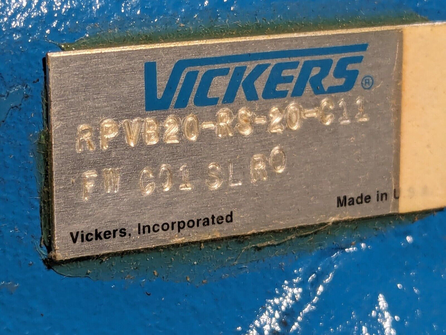 Vickers RPVB20-RS-20-C11 hydraulic piston pump