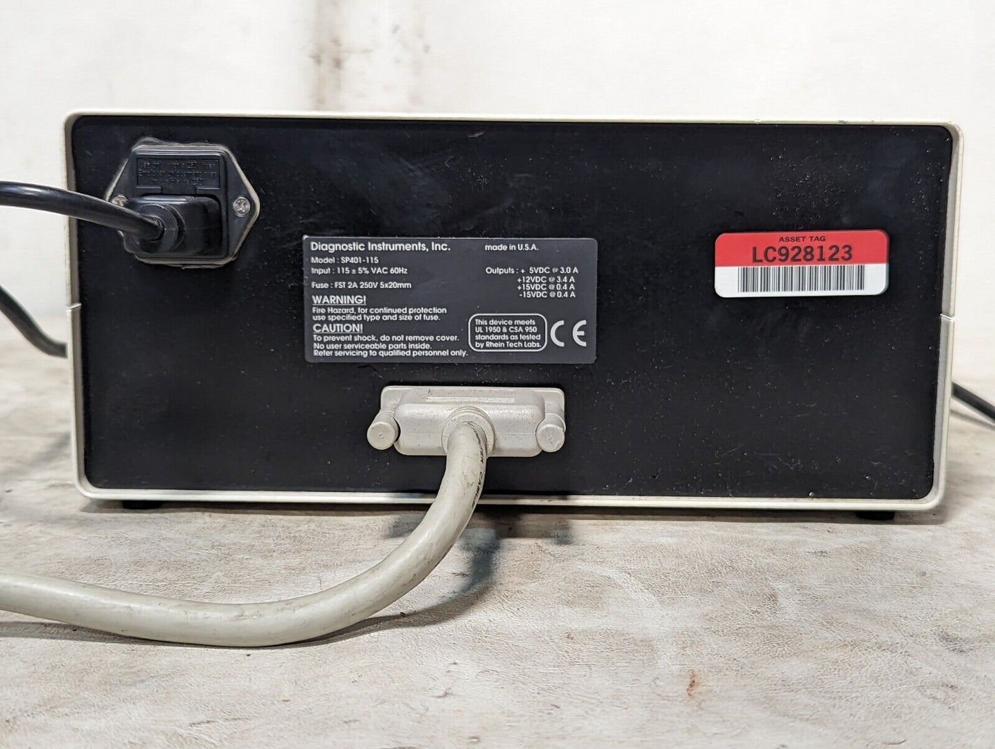 Diagnostic Instruments SP401-115 Spot power supply output 5,12,15VDC@3.0,3.4,.4A