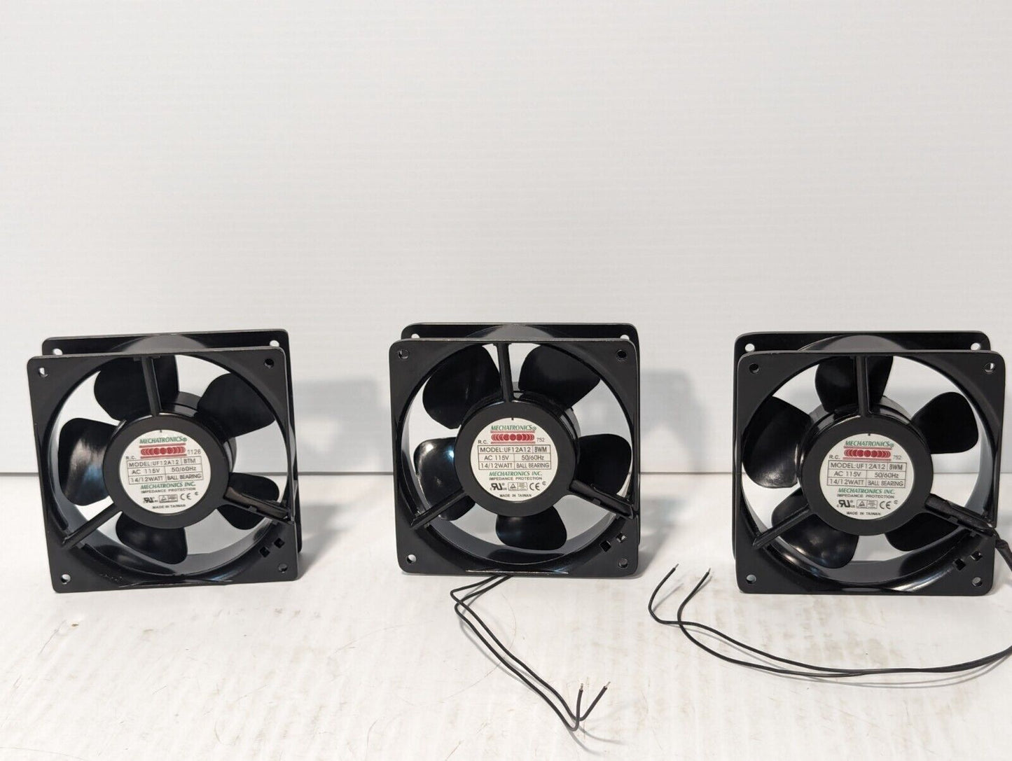 Lot Of 3 Mechatronics UF12A12 Cooling Fans 14/12 Watt - Free Shipping