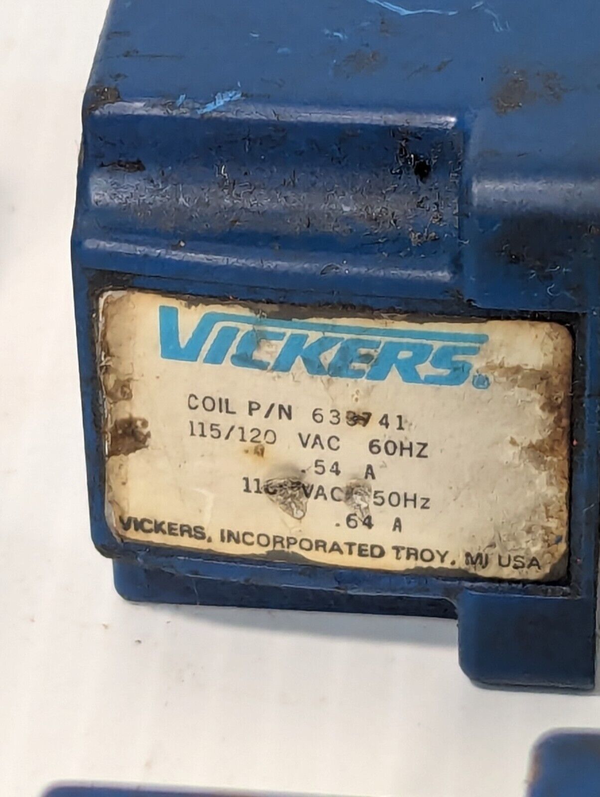Vickers 633741 coil, 115/120VAC 60Hz 0.54A; 110VAC 50Hz 0.64A - Free Shipping