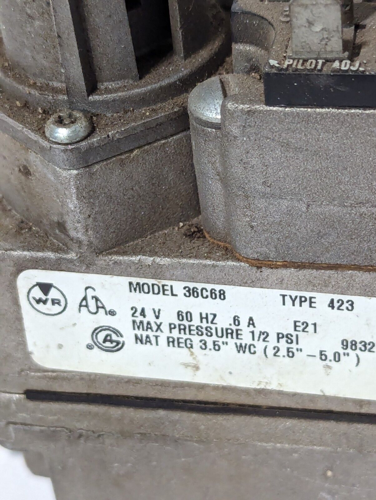 White-Rodgers 36C68-423 36C Fast Opening Universal Gas Valve - Free Shipping