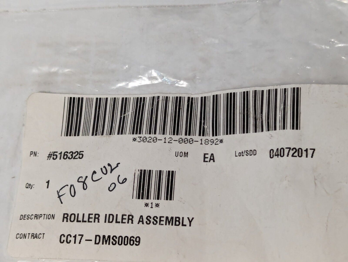 516325 Idler Roller Assembly 3020-12-000-1892 - Free Shipping