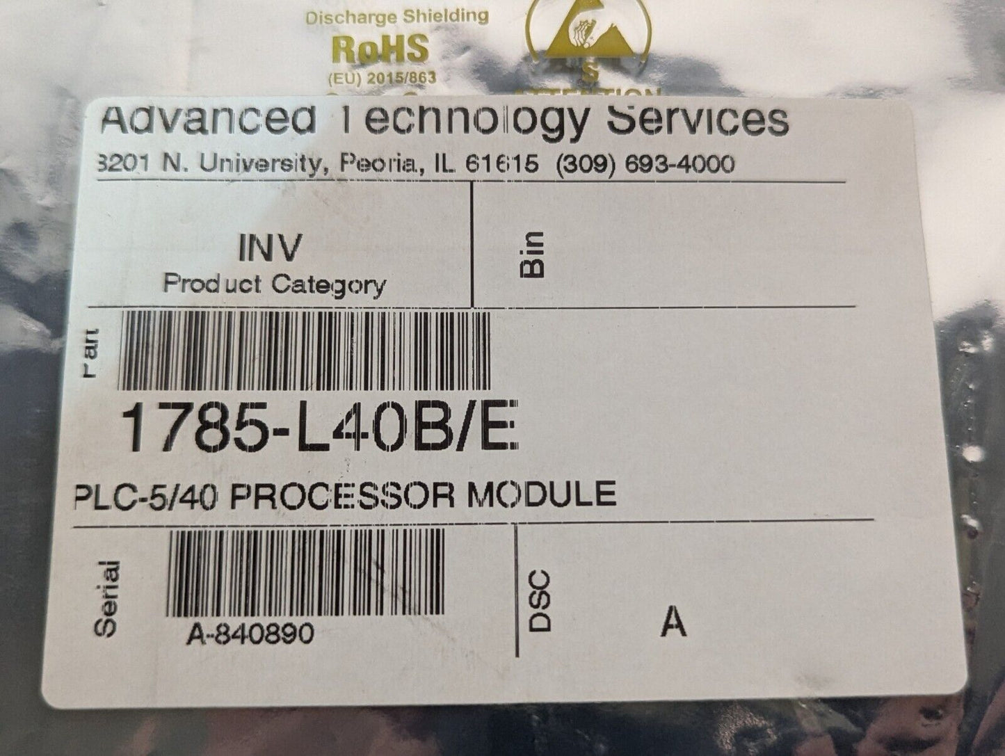 Allen Bradley 1785-L40B/E PLC-5/40 Ser E Processor Module 1785L40B - Free Ship