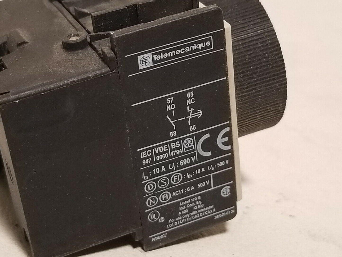 Telemecanique LA3DR4 Industrial Control System Off Delay Contact Block