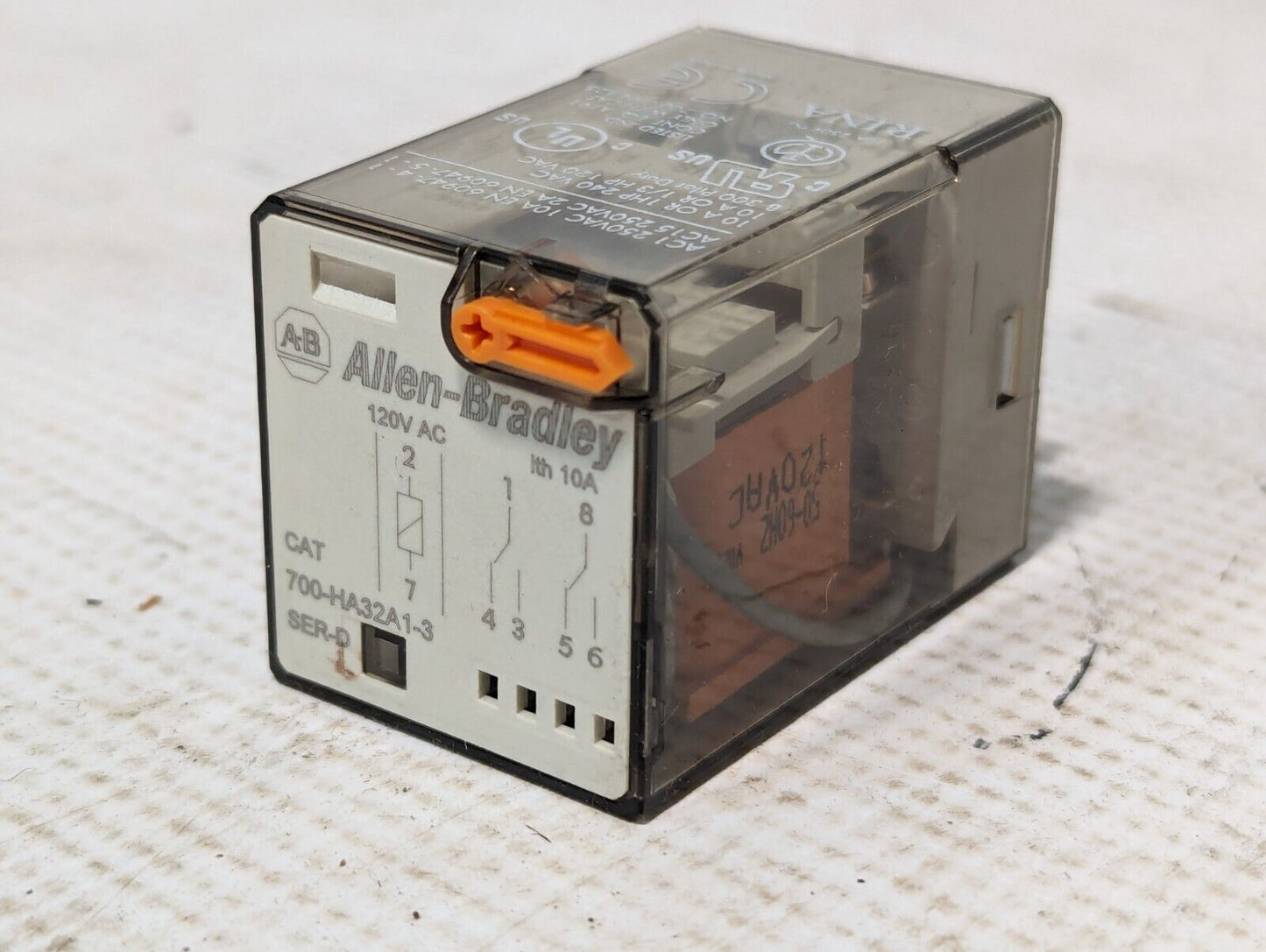 Allen Bradley 120v Relay 10a 700-ha32a1-3 Ser D - Free Shipping
