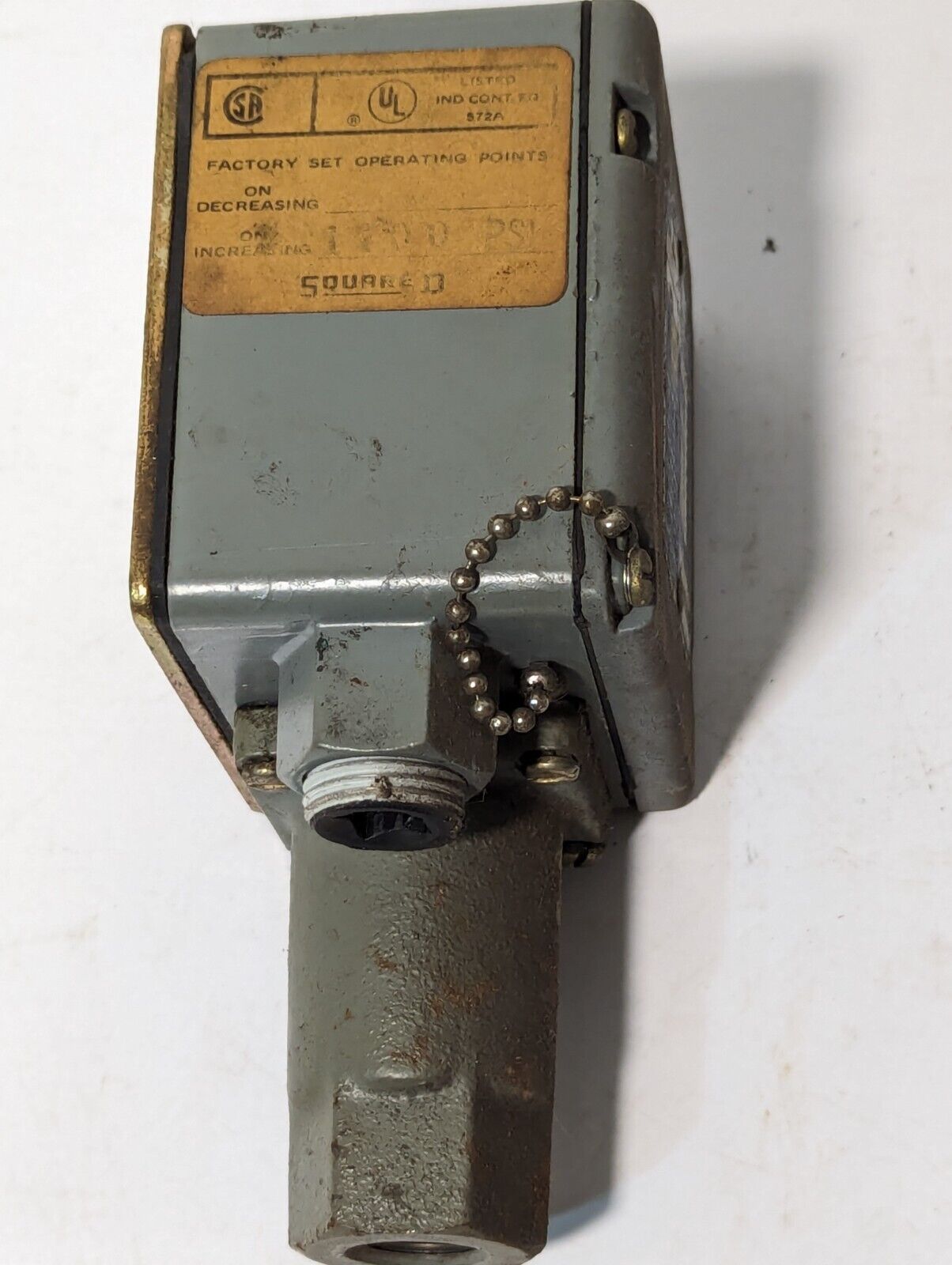 Square D 9012 ADW6 Pressure Switch, AC/DC Pilot Duty, 400-3000PSI, Free Shipping