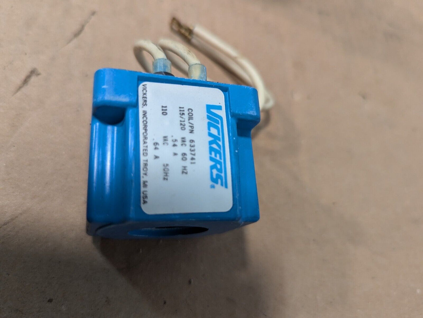 Vickers 633741 Solenoid Coil, 115/120VAC 50/60Hz, .54A, .64A - Free Shipping