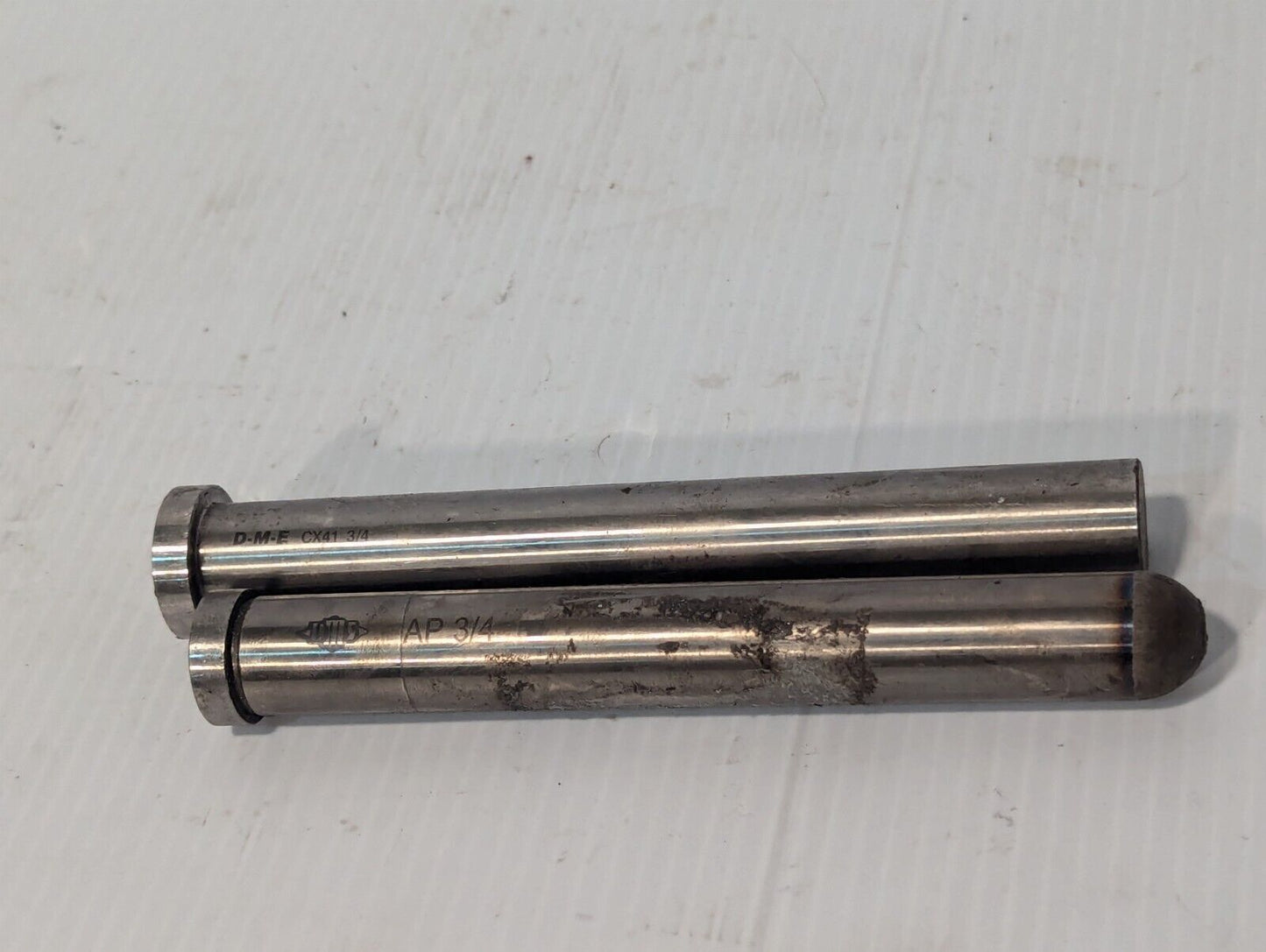 2 Pieces - Core Pins .75" in Diameter, Marked D-M-E CX31 / DMS AP 3/4 -Free Ship