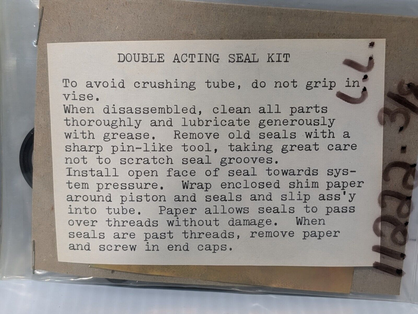 11222 Double Acting Seal Repair Kit, 3/8" - Free Shipping