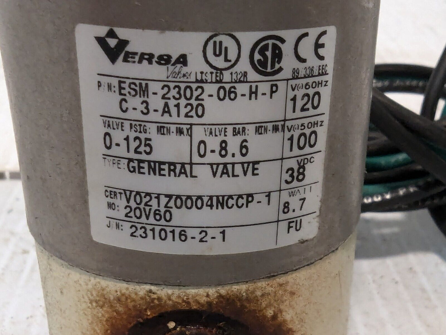 Versa ESM-2302-06-H-PC-3-A120 General Valve and Coil - Free Shipping+Returns