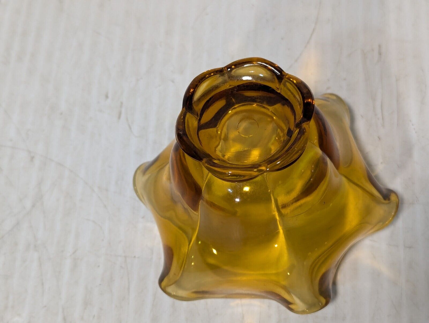 Set of 2 Vintage Golden Amber Glass Bowls/Candy Bowls, 5X5 inches -Free Shipping