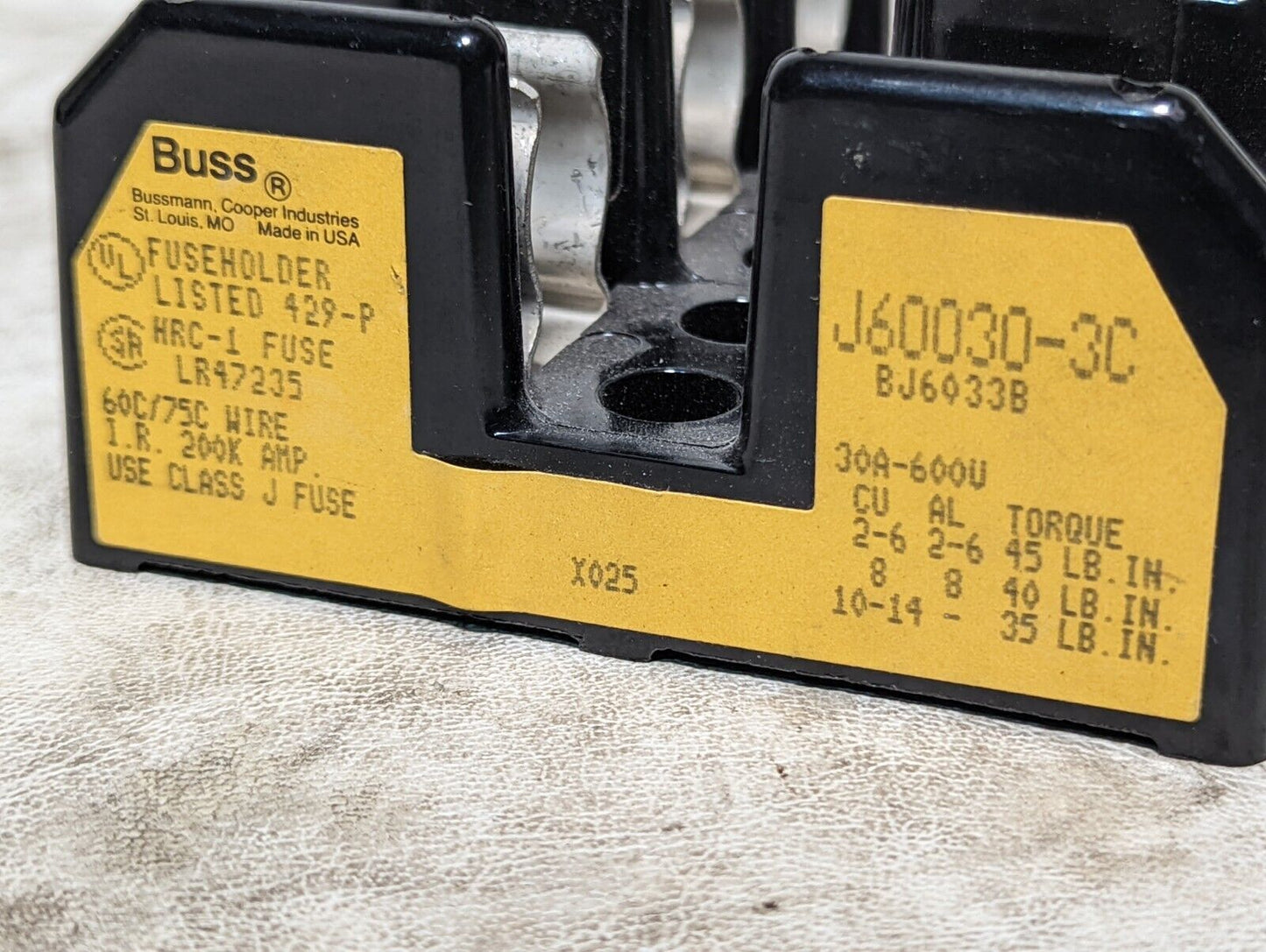Buss J60030-3C fuseholder