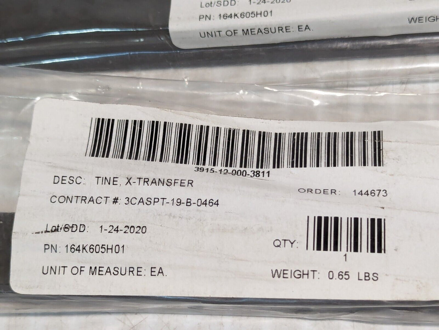 164K847H01 X-Transfer Tine for Fixed Gripper - Free Shipping