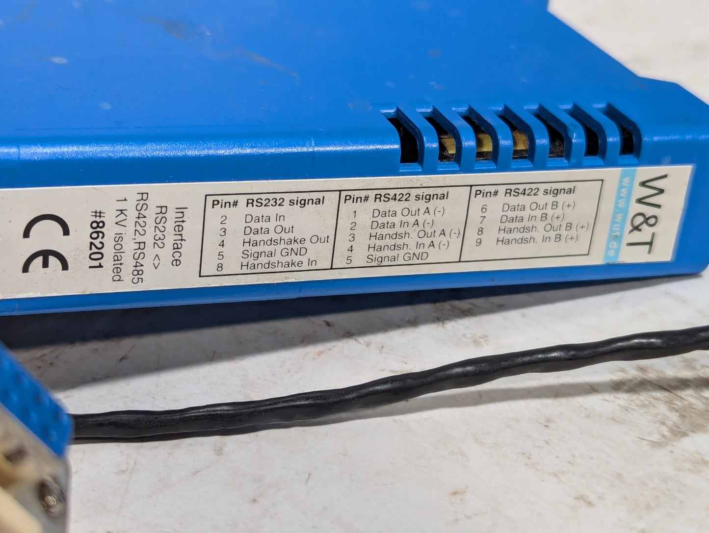 W&T 86201 Serial Interface Converter RS232 to RS422, RS485 Isolated