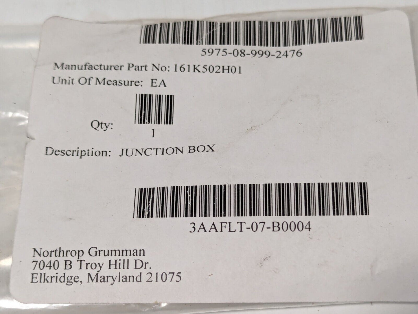 Turck 97942-161K502H01 Junction Box 5975-08-999-2476 - Free Shipping