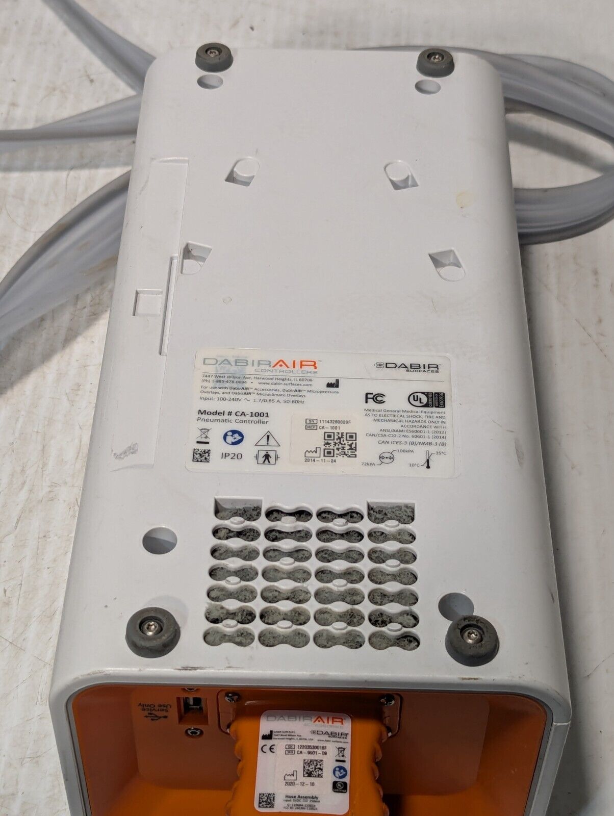 Dabir Surfaces CA-1001 Pneumatic Controller FOR PARTS, Busted Hose-Free Shipping
