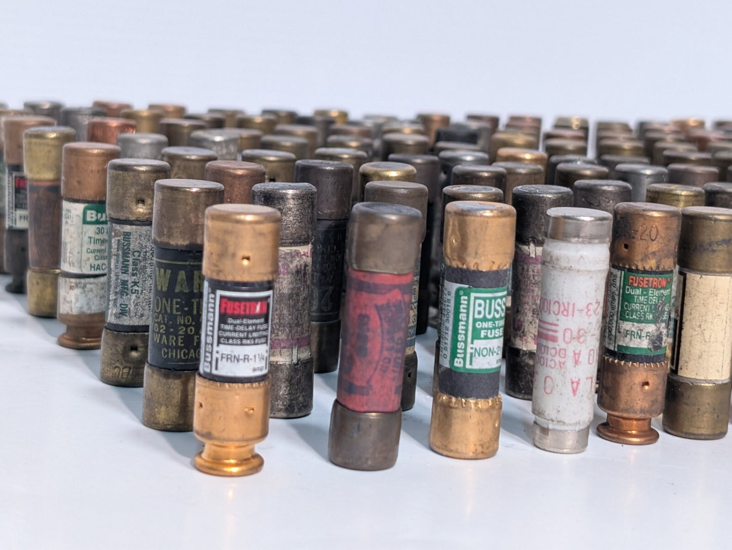 155 Assorted Fuses, Various Brands and Amps, Includes 5 FRN-R-5