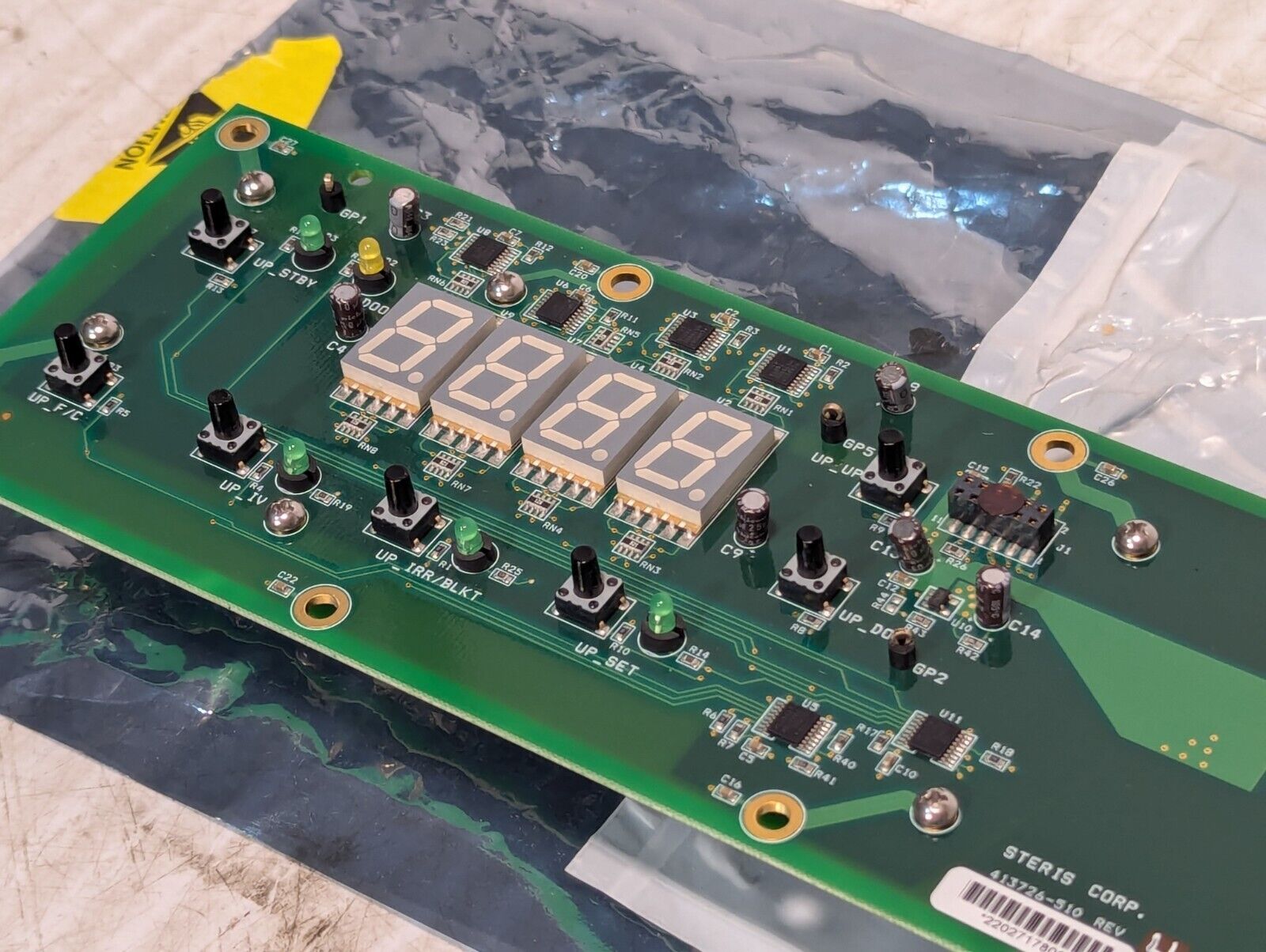 Steris Control & Display Brd Assy Dual 413726-599 Rev 9 - Free Shipping