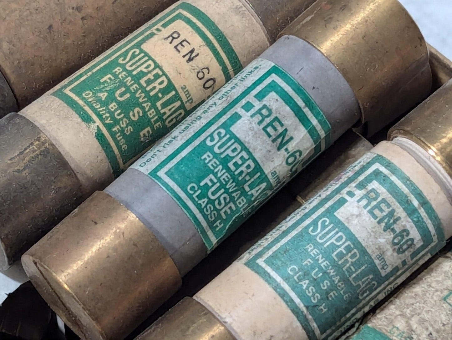 2 Boxes of Buss Ren Fuses, Assorted, Ren-60, Ren-10, Ren-3, Super-Lag Renewable