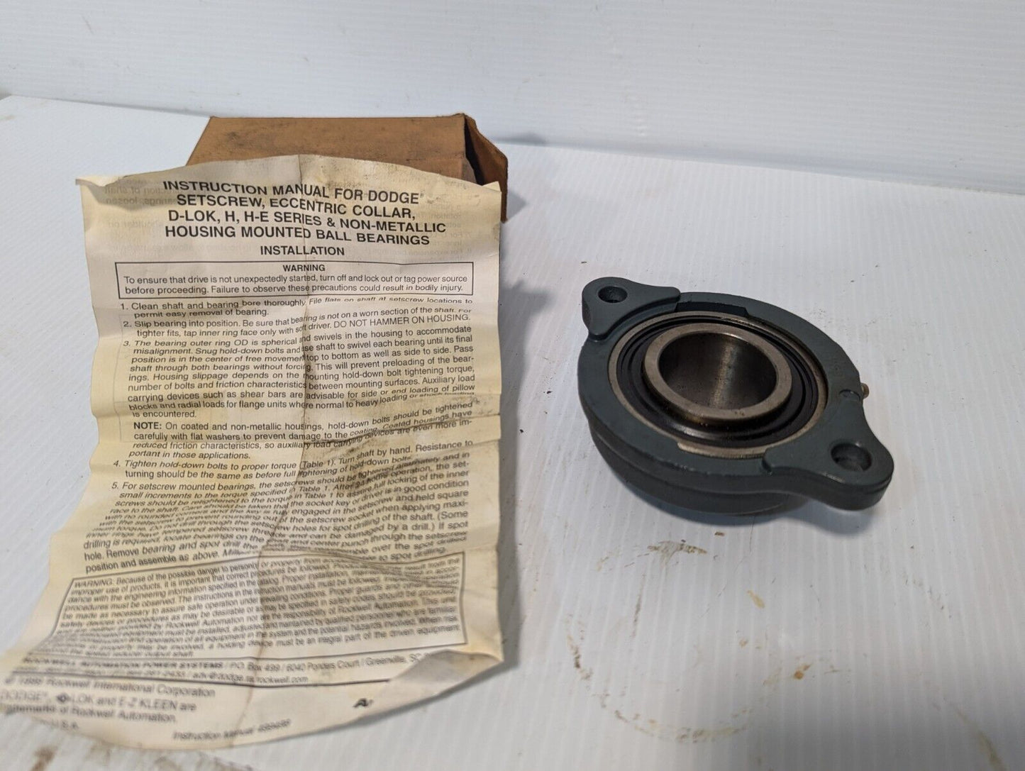 Dodge 126769 bearing, 2 bolt flange bearing, w/SC 1-7/16 insert, 207 - Free Ship