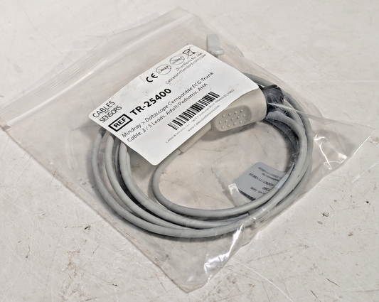 TR-25400 Mindray Datascope Compatable ECG Trunk Cable D-1340 3/5 Leads, AHA