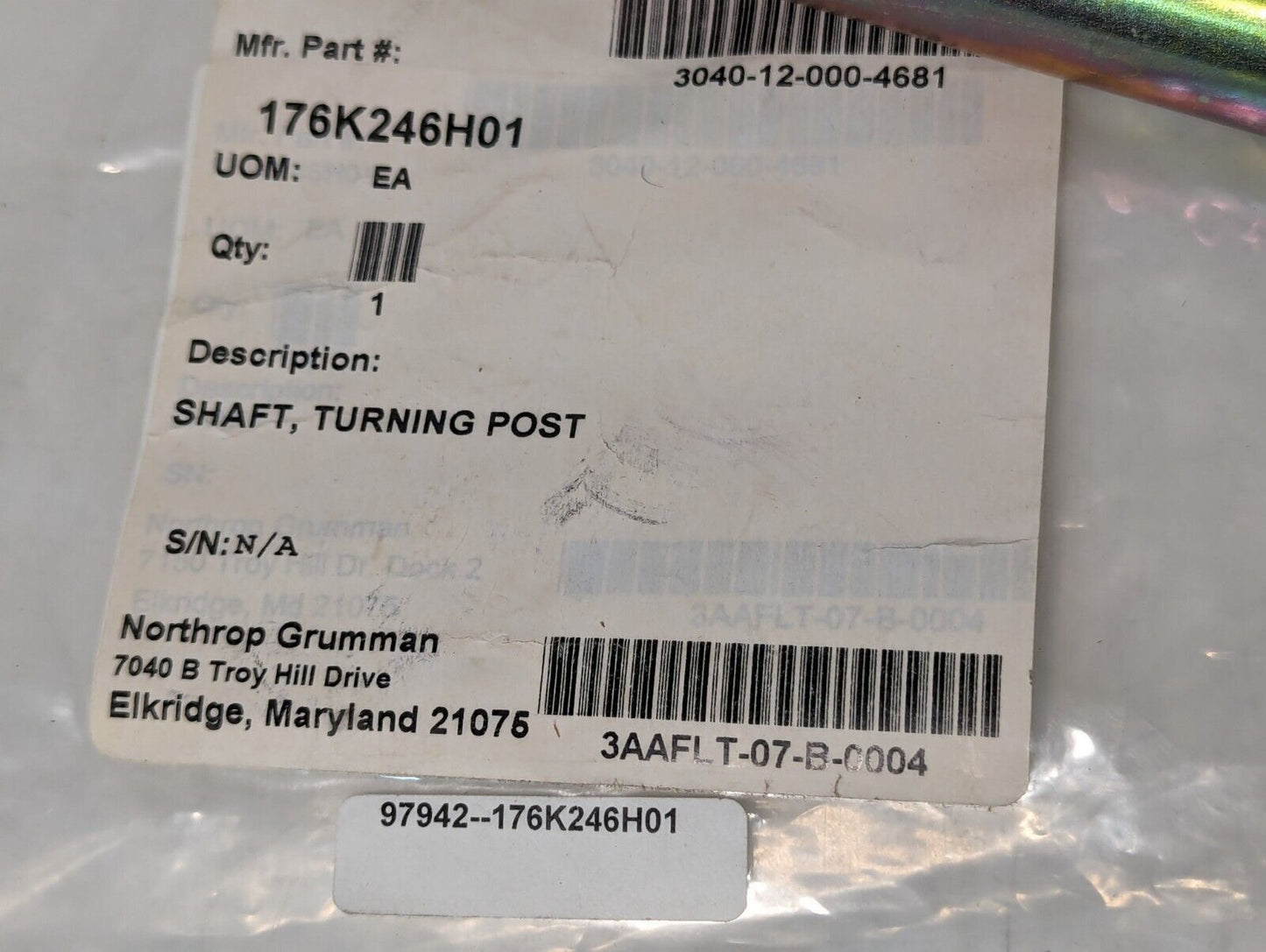Turning Post Shaft 3040-12-000-4681 176K246H01 - Free Shipping