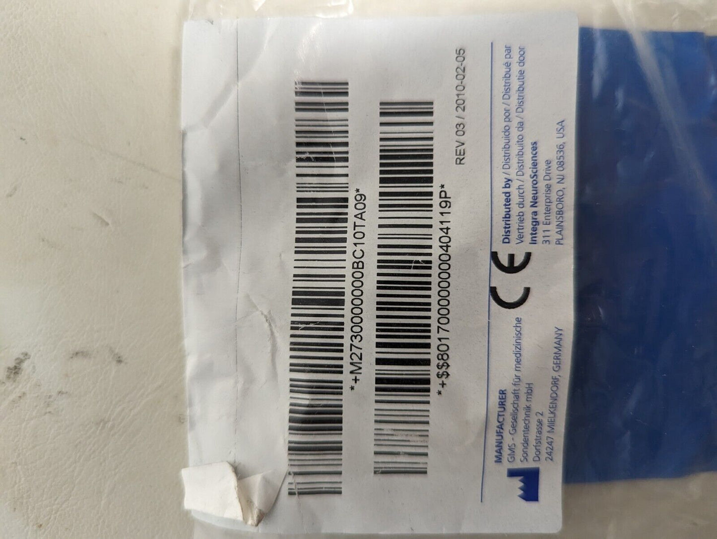 Integra Licox BC10TA CMP monitor cable, monitor to temperature catheter