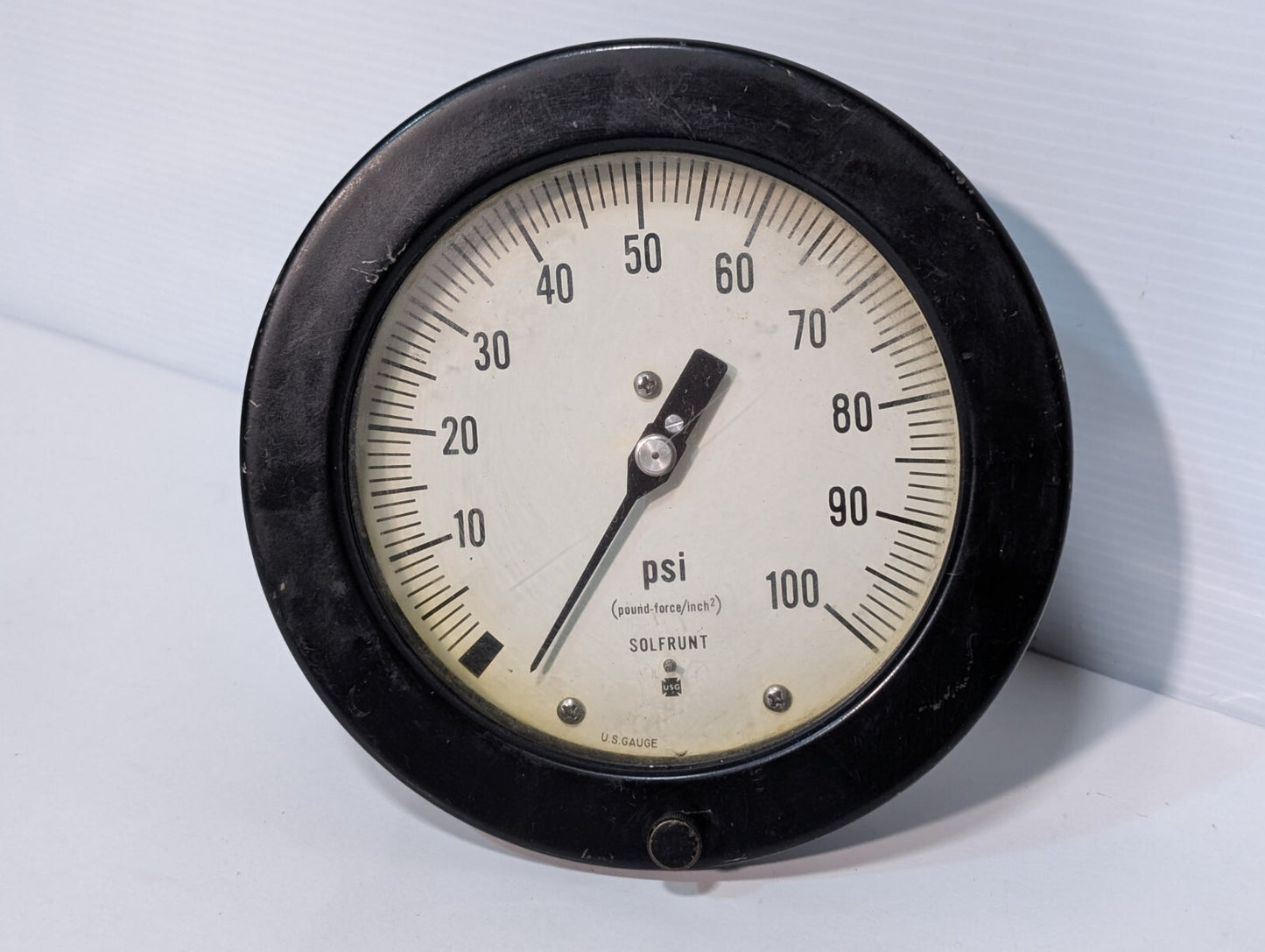 US Gauge (Ametek) Pressure Gauge, 0-100psi, 5.75" Dial Face, 1/4"npt Connector