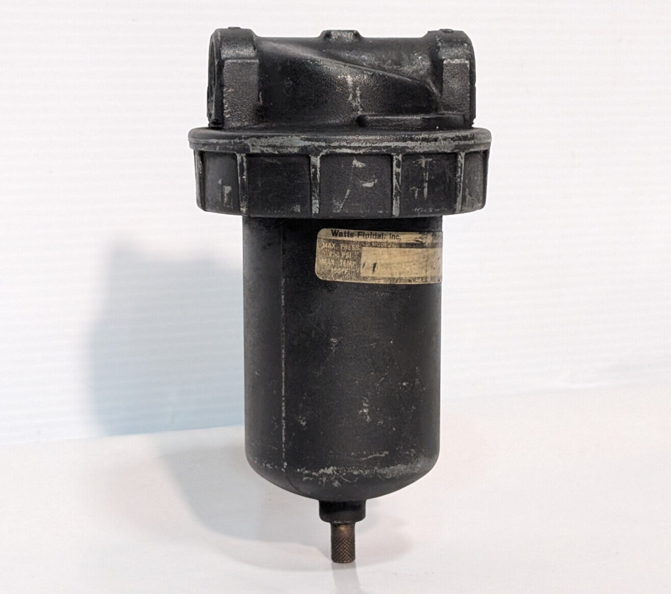 Watts Fluidair Air Filter Regulator, Max Pressure 250psi, Max Temp 150°F, Black