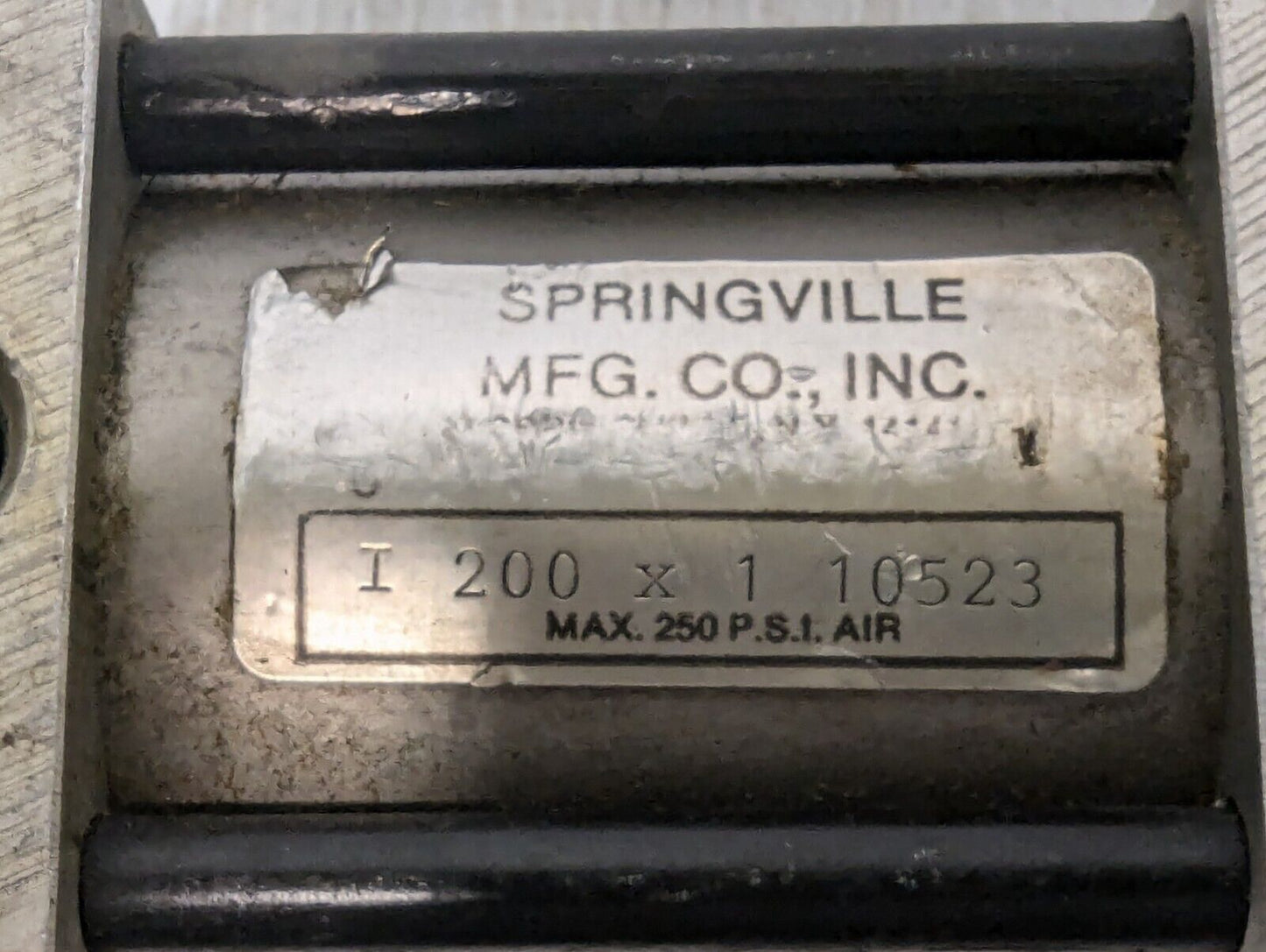 Springville Mfg Co I200x1 Aluminum Cylinder+Returns