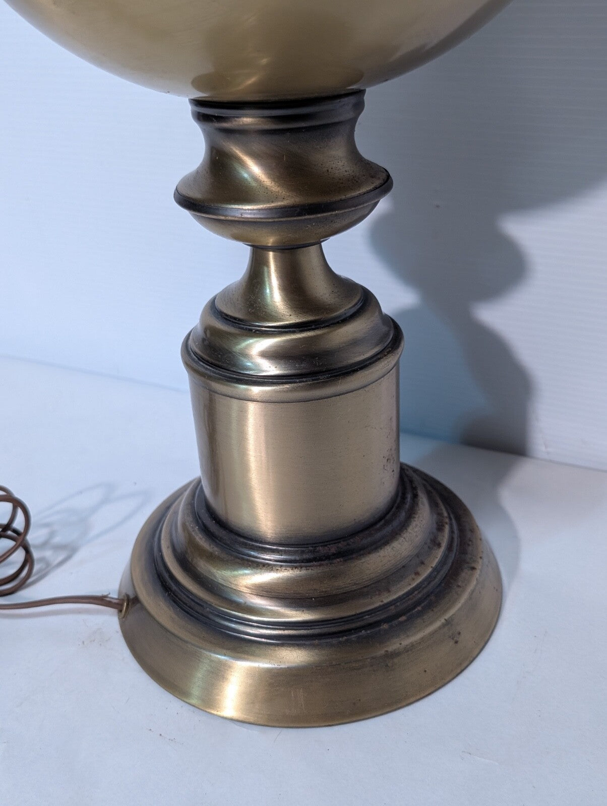 Vintage Solid Brass Table Lamp Mid-Century Modern 29" Tall