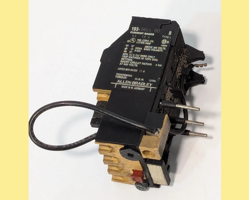2 Pieces Allen Bradley 193-BSA90 & 193-BSC10 Overload Relay - Free Shipping
