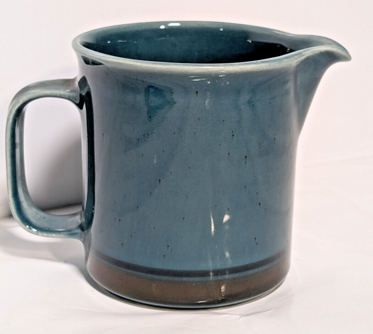 Vintage Meri Arabia Finland Pitcher Glazed Turquoise, Brown, Scandanavian, MCM