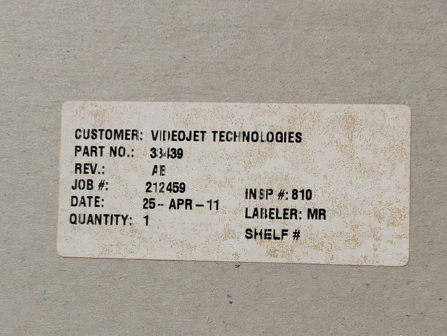 Videojet 33439 10.4" Touch Screen Adhesive Overlay, Marsh Unicorn, only one unit