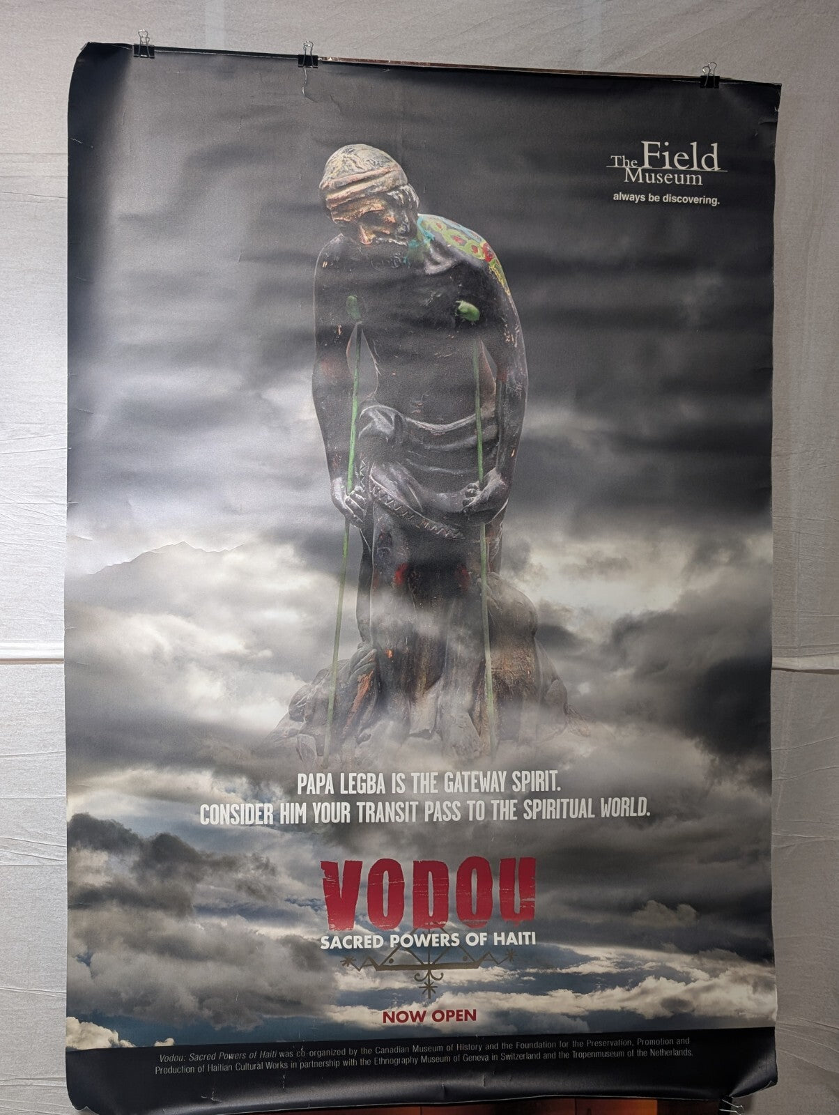 The Field Museum Chicago Bus Stop Advertisement Poster Haiti Voodoo Papa Legba