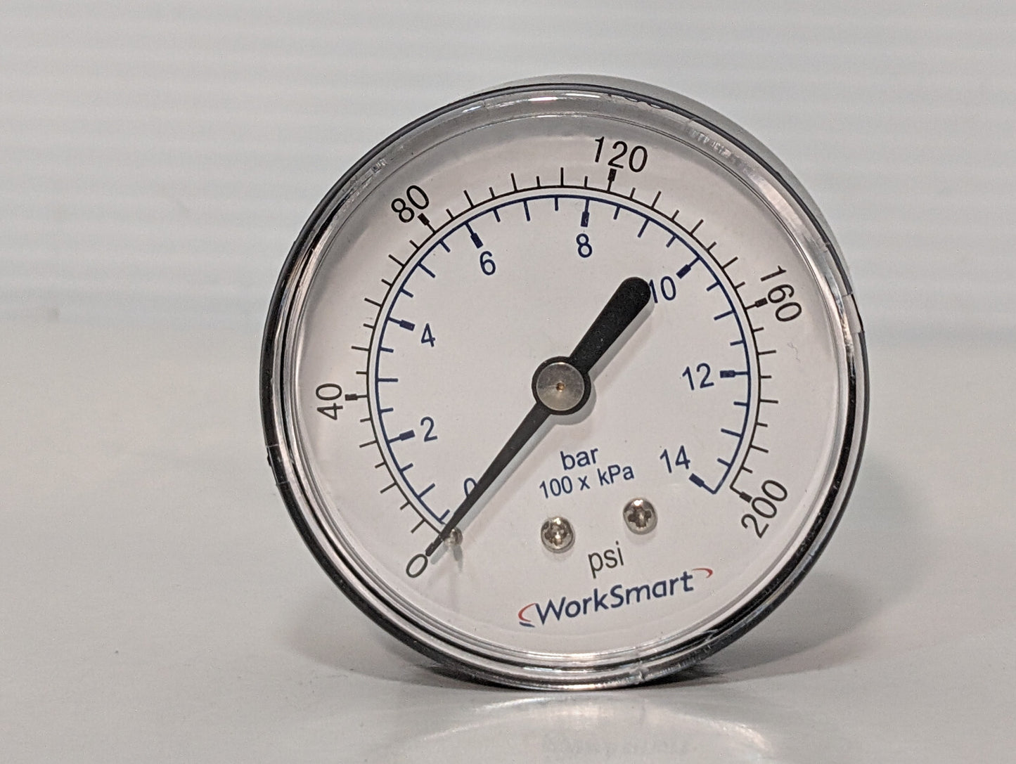 Worksmart WS-PE-GAGE-53 2.5"ABS 200psi, 1/4NPT Back Gauge