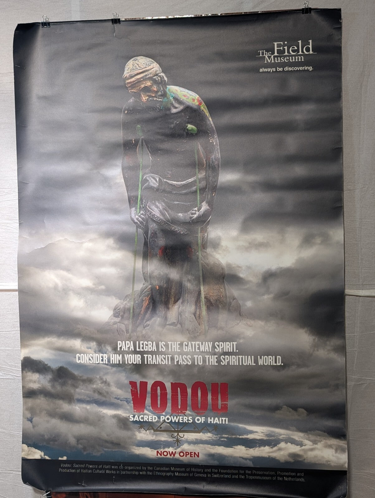 The Field Museum Chicago Bus Stop Advertisement Poster Haiti Voodoo Papa Legba