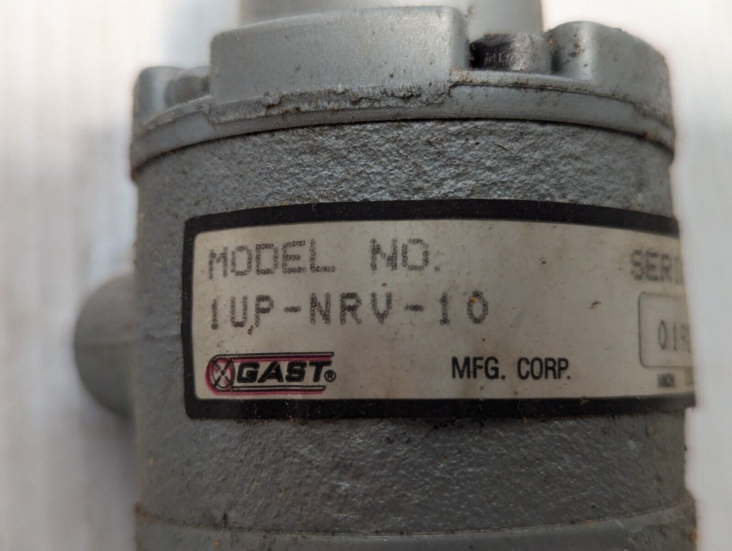 Gast 1UP-NRV-10 Air Motor, 0.45HP, Max Torque 4.9 in-lb, 17cfm Max Flow Rate