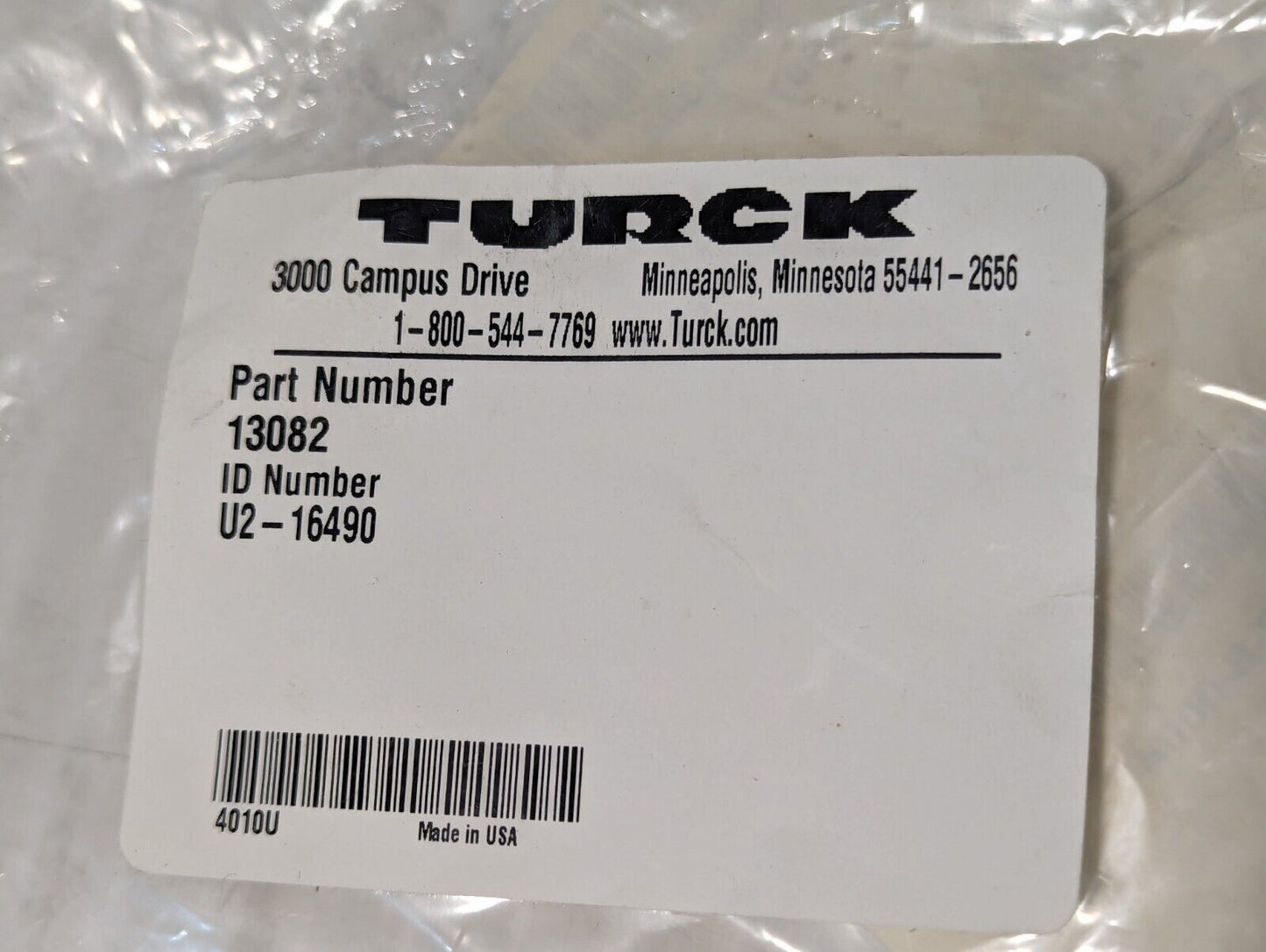 Turck 13082 Resolver Cable Assembly, U2-16490, W4054 - Free Shipping