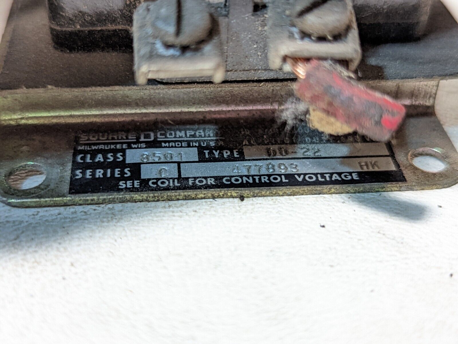 Square D 8501-D022 relay, 110/115VAC coil