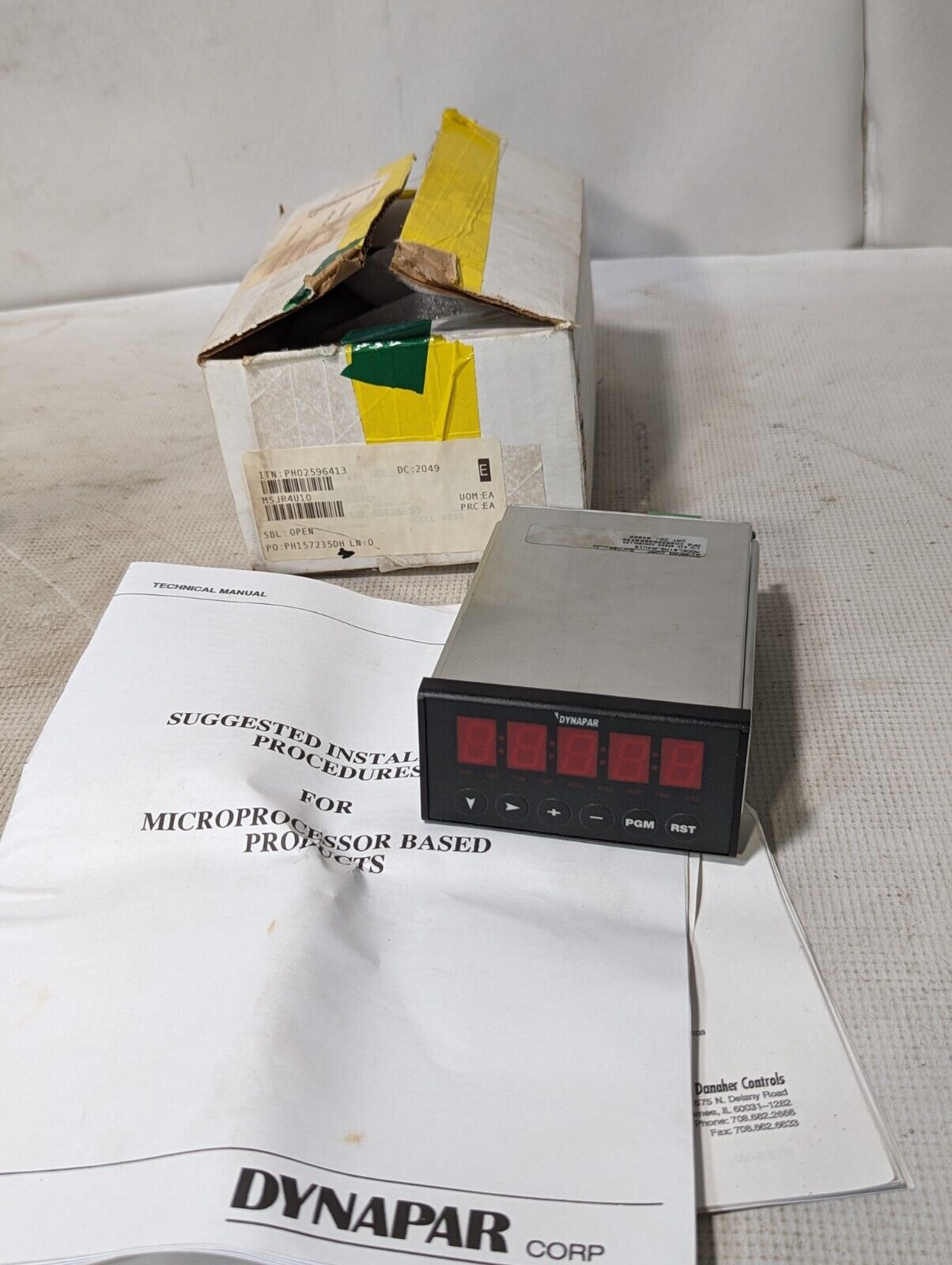 Dynapar MSJR4U10 Speed Regulator, 120/240vac, 1/8 DIN Digital - Free Shipping