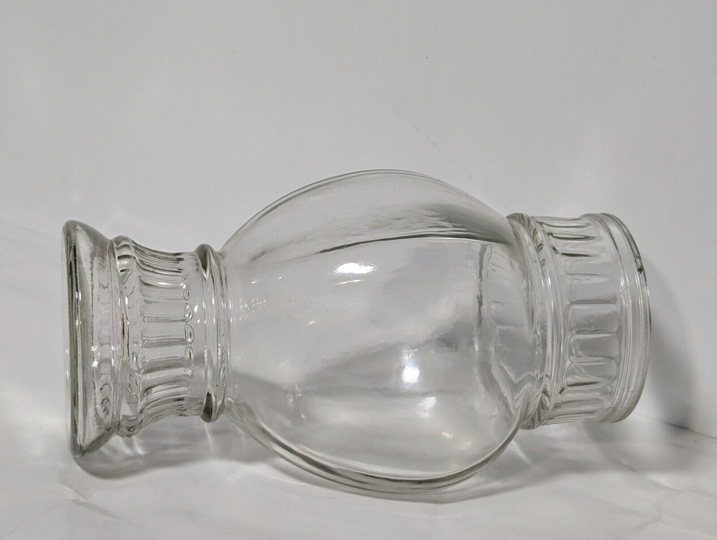 Vintage Clear Glass Apothecary Jar, Vase, No lid, 8" Height, 4" Diameter